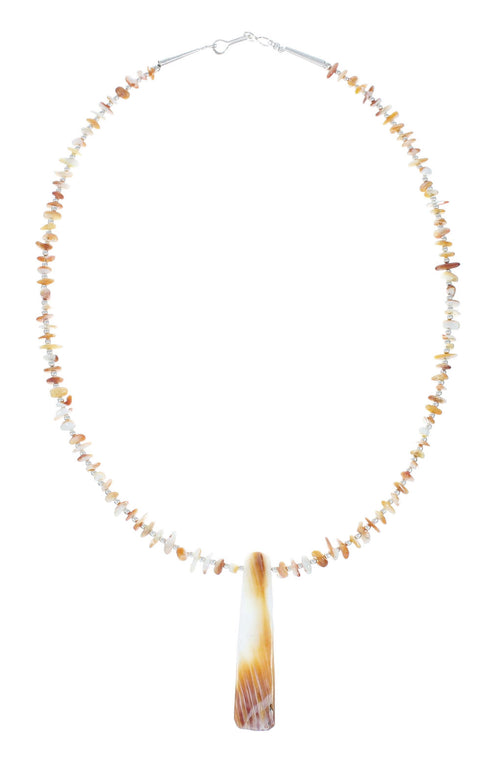 Sterling Silver Oyster Shell Bead Necklace X10297